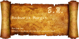 Bednarik Margit névjegykártya